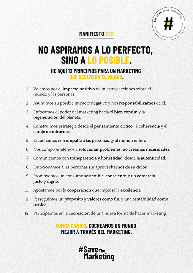 Manifiesto: los 12 principios STM